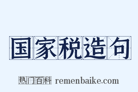 国家税造句是什么意思的图片